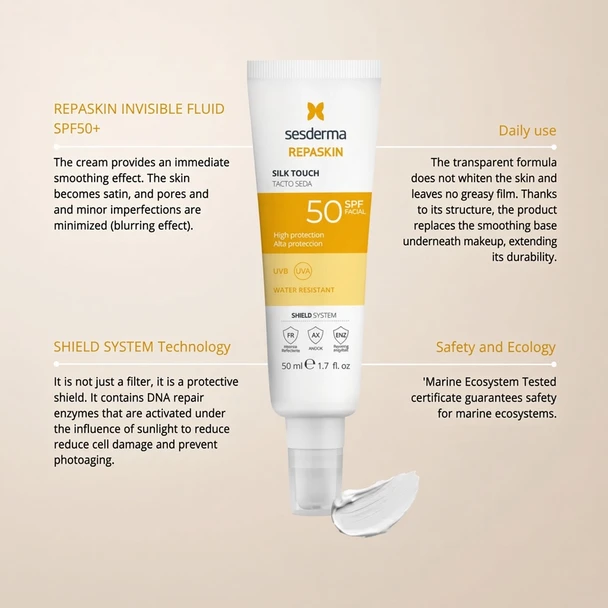Sesderma Repaskin Silk Touch Sunscreen SPF50 50ml