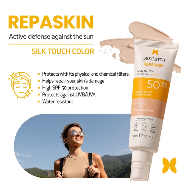 Sesderma Repaskin Silk Touch Color Sunscreen SPF50 50ml