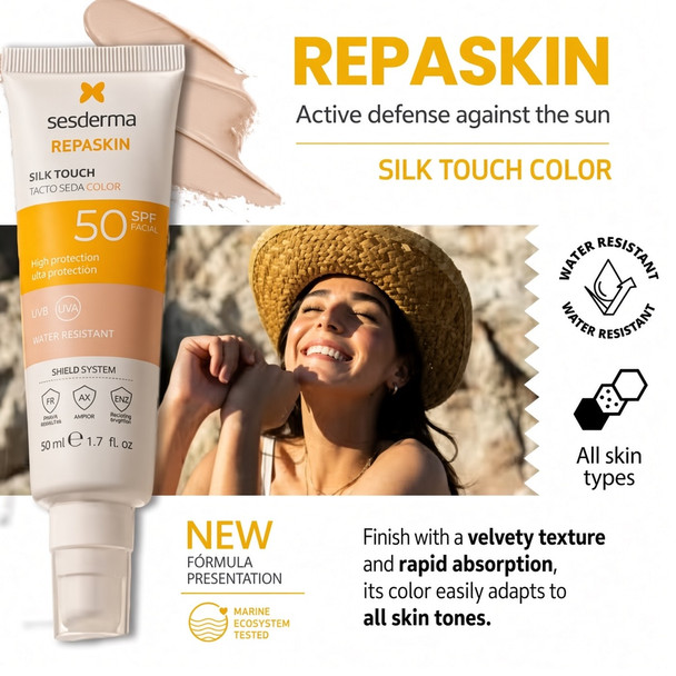 Sesderma Repaskin Silk Touch Color Sunscreen SPF50 50ml