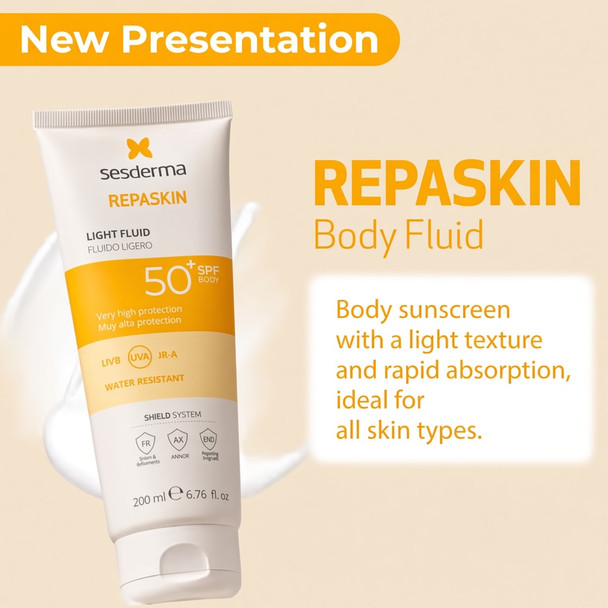 Sesderma Repaskin Light Fluid Body Sunscreen SPF50 200ml