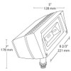 FFLED18Y Floodlights 2069 Lumens FFLED 18W 3000K Bronze Line Drawing FFLED18Y Floodlights 2069 Lumens FFLED 18W 3000K Bronze Line Drawing