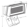 FFLEDMYTW/PCU Floodlights 7467/9758 Lumens FFLED Medium 3000K Trunnion Mount