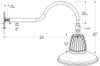 GN1LED13YSST11B Decorative 514 Lumens Gooseneck 13W 3000K 24 Inches Arm Straight