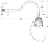 GN1LED26YSAC11B Decorative 844 Lumens Gooseneck 26W 3000K 24 Inches Arm