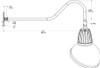 GN2LED26YADW Decorative 1230 Lumens Gooseneck 26W 3000K 35 Inches Arm