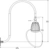 GN3LED13YACB Decorative 344 Lumens Gooseneck 13W 3000K Up Curve 30 Inches