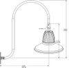 GN3LED13YSTB Decorative 514 Lumens Gooseneck 13W 3000K Up Curve 30 Inches
