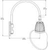 GN4LED13YRACB Decorative 344 Lumens Gooseneck 13W 3000K 20 Inches High