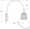 GN4LED26NSADB Decorative 839 Lumens Gooseneck 26W 4000K 20 Inches High