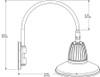 GN4LED26NST11B Decorative 1319 Lumens Gooseneck 26W 4000K 20 Inches High