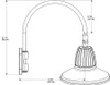 GN5LED13NSSTB Decorative 577 Lumens Gooseneck 13W 4000K Pole 20 Inches High
