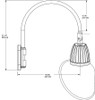 GN5LED13YAC11B Decorative 344 Lumens Gooseneck 13W 3000K Pole 20 Inches High