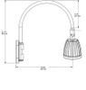 GN5LED13YSW Decorative 688 Lumens Gooseneck 13W 3000K Pole 20 Inches High