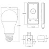 A19-9-E26-9RGB-SS-2P-2/LCB LightCloud Blue Rgb Starter Kit: (2)-A19 10W Rgbcw (1)-NANO (1)-REMOTE Line Drawing A19-9-E26-9RGB-SS-2P-2/LCB LightCloud Blue Rgb Starter Kit: (2)-A19 10W Rgbcw (1)-NANO (1)-REMOTE Line Drawing