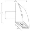 ALEDC104YW Area Light 104W Cutoff Warm LED 4 X 26W White