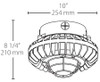 HAZPLED26F-G Hazardous Lighting 2793 Lumens Hazpled 26W Clear Flat Lens Wire