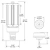 HID-54-EX39-850-BYP-PT/LC HID Replacements 8100 Lumens HID 54W Base EX39 80CRI 5000K Ballast