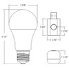 LCBA19-10-E26-9TW-SS-NS-2P-1 Smart Lamps 800 Lumens Lightcloud Blue Controller A19 Lamp 10W