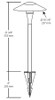 LL1LED6LVYYW Landscape 292 Lumens Fern Pagoda 1 Tier Shade 6W 12V AC 2700K