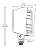 PIP30N/D10/PCU Flood 4550 Lumens PIP 30W Neutral LED 120V-277V Photocell 0-10V