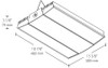 RAIL150W/480/D10/8C High Bay 17924-13086 Lumens Rail 18 Inches 150W 5000K White 480V