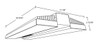 RAIL225/PIR/E Rail 225W 5000K LED 120-277V PIR Sensor Battery Backup White/aluminum