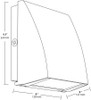 SLIMFC37YW/PCS2 Slim Wallpack 37W Full Cutoff Warm LED 277V PCS White WP1
