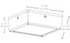 VANLED65YFW/PCS Canopy Lights 8870 Lumens VANLED 65W Flat Clear Lens 120V Swivel