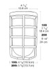 VC100DG Vaporproof 100 Ceiling With Glass Globe Cast Guard