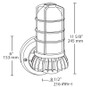 VXBRLED26YDG/UP/PCS Vaporproof 1401 Lumens VXBR Uplight 13W Warm 120V Swivel Photocell