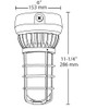 VXLED26DG Vaporproof 2004 Lumens LED 26W Cool Globefrosted Globe Diecast