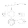 WFRL5R129CCT120WS Waferfa 5" Round 12W S 900LM 120V 5CCT CRI90 Triac White