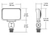 X34-16L/120 Floodlights 1632 Lumens X34 15W Knuckle Mount 80CRI 5000K Bronze Line Drawing