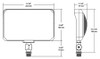 X34-65L-830W/120 Floodlights 6968 Lumens X34 64W Knuckle Mount 80CCRI 3000K White