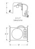NHIC-926QAT 6" Line Voltage IC AT Sloped Ceiling New Construction Housing Line Drawing