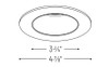 NIO-4RNDC30XMPW/10 4" Iolite LED Round Reflector 1000LM / 14W 3000K Matte Powder Line Drawing