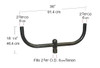 BULL2 Poles Bull Braket Bullhorn Two For Pole Bronze
