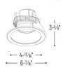 NLCBC2-55130WW/10 5" Cobalt Click LED Retrofit Round Reflector 1000LM / 12W 3000K Line Drawing