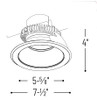 NLCBC2-65127MPW/10 6" Cobalt Click LED Retrofit Round Reflector 1000LM / 12W 2700K Line Drawing