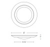 NLOPAC-R4REGT2427W 4" Regressed AC Opal LED Surface Mount 700LM / 11W 2700K White Line Drawing
