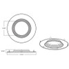 DLTRIM/R6RB-BN Recessed Retrofit Downlight Trim 6" Round Baffle Brushed Nickel