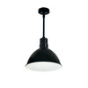 NRLM-10ST2040BWLE4/72 10" Rlm 72" Stem Mounted LED Shade 2000LM 4000K Black/white 120V