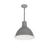 NRLM-10ST2040GMWLE4/60 10" Rlm 60" Stem Mounted LED Shade 2000LM 4000K Gun Metal/white
