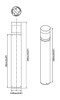 B17B Bollard B17 24/19/14W 5000K/4000K/3000K Round-flat Black