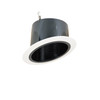 NTP-614B 6" Sloped Phenolic Stepped Baffle Trim Black/white