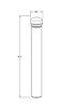BDLEDR24NK/480/D10 Bollard Dome 42" 24W 480V Dimmable LED Neutral Black