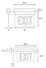 NX-815-LEDRMA Recessed Adjustable LED Edge-lit Exit Sign Battery Backup 6"
