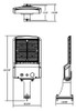 A175T1004807PRS  Area Lights A17 V 100/80/60W 3000K/4000K/5000K Pole 480V 7PIN