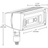 FFLED39B55WPC2  Flood 5088 Lumens FFLED 39W 5HX5V 277V Photocell Cool LED Arm