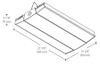 RAIL185NW480D108CPT4  High Bay 21320 Lumens Rail 22 Inches 185W 4000K LED 480V 0-10V